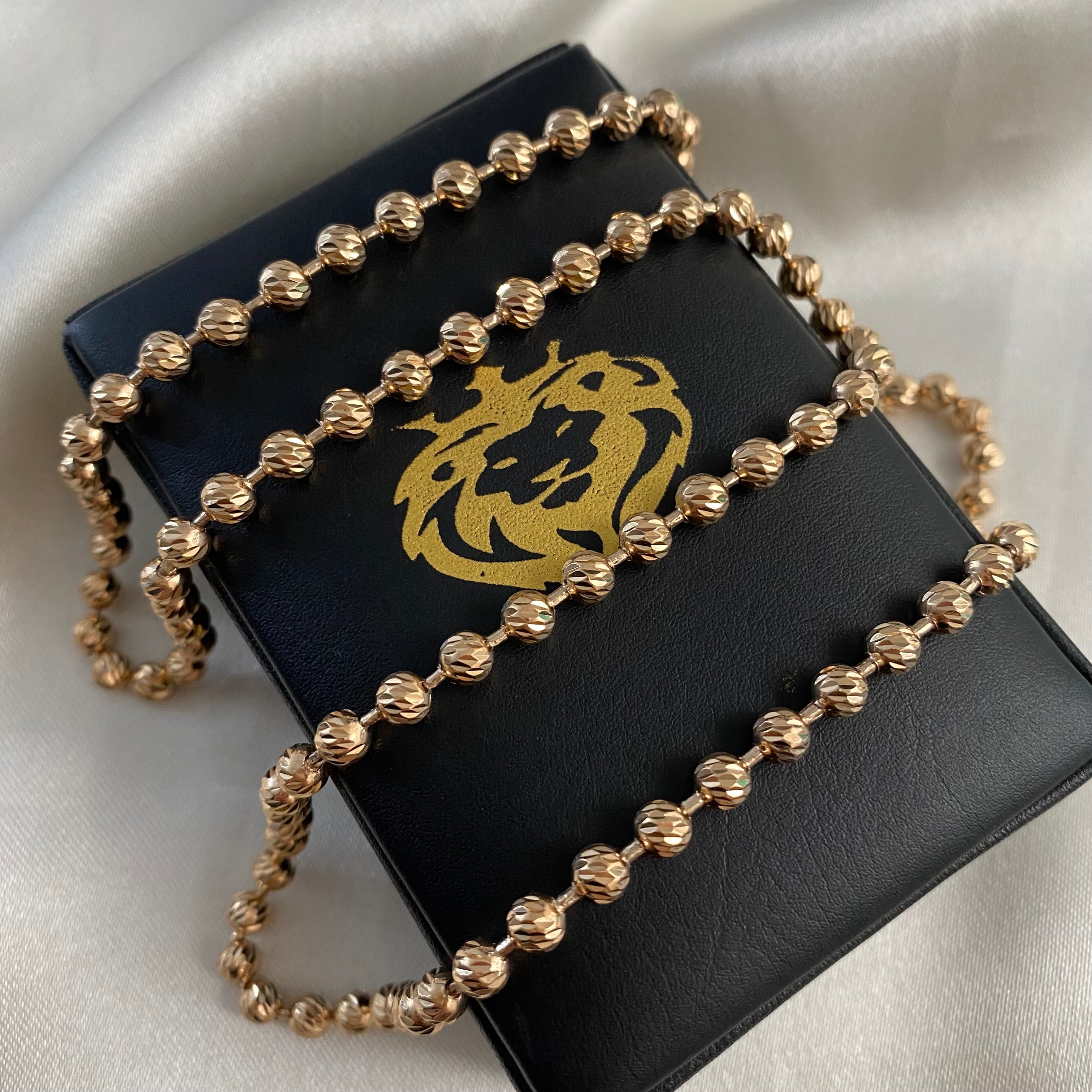 Cadena Militar 28.9gr/60cm Diamantada Oro Amarillo