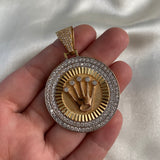 Dije Corona RX 20gr/5.5cm Circones Blancos Dos Oros