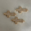 Herraje Cruz 1.0gr/2cm Circones Blancos Oro Amarillo
