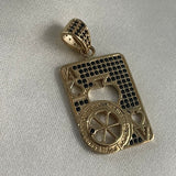 Dije Carta Poker 8gr Circones Negros Oro Amarillo