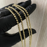Cadena Militar Luna 17,5gr/50cm Diamantada Oro Amarillo