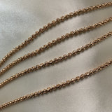 Cadena Militar Luna 17.3gr/50cm Diamantada Oro Rosa