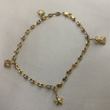 Pulso GC 3.35gr/19cm Decorada "Oso-Estrella-Mariposa-Sol" Tres Oros