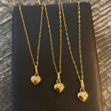 OFERTA!! Set Cadena Aro Seguido 0.7gr/45cm + Dije Corazón 0.45gr Oro Amarillo