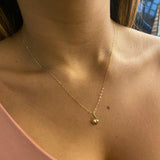 OFERTA!! Set Cadena Aro Seguido 0.7gr/45cm + Dije Corazón 0.45gr Oro Amarillo