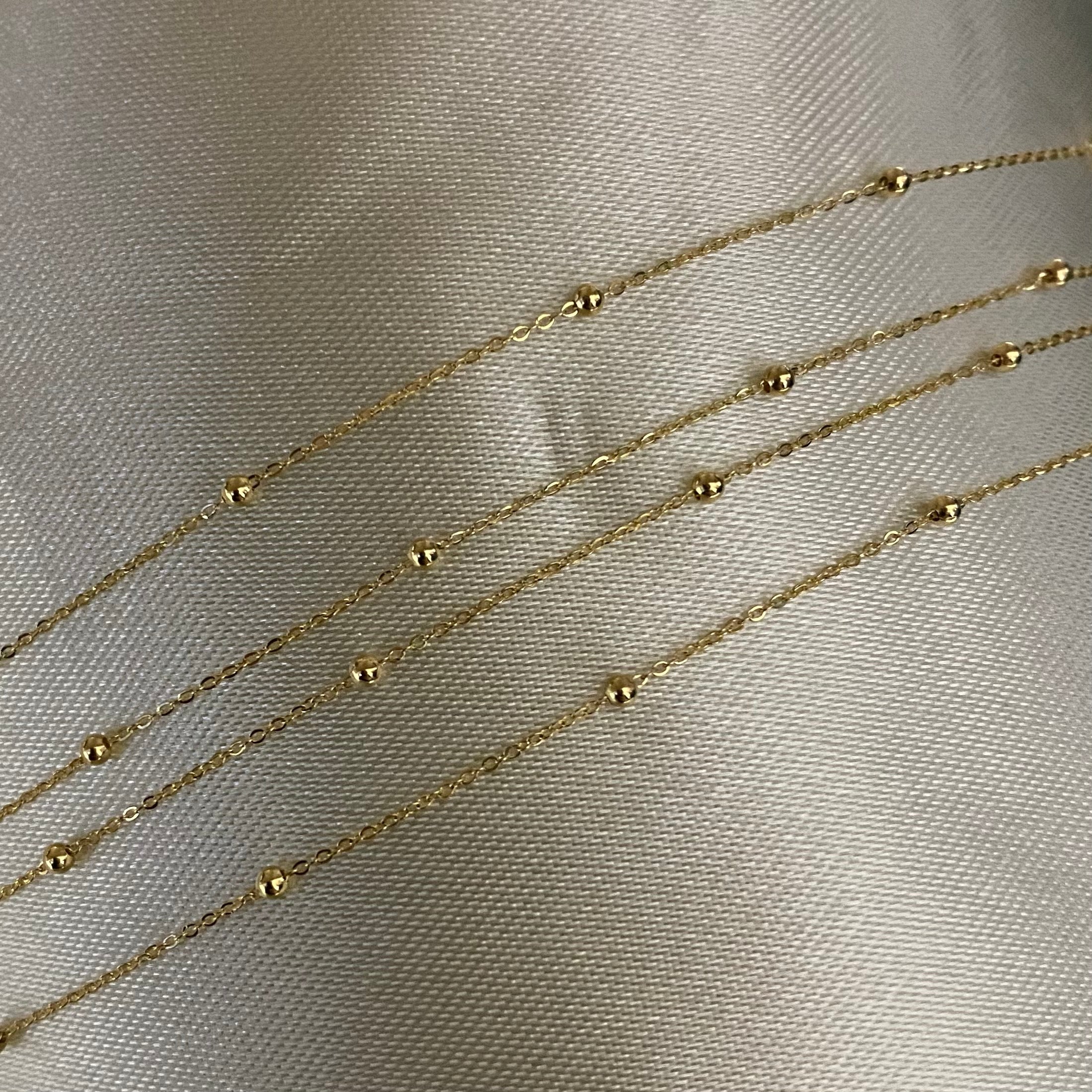 Cadena Aro Seguido 1.05gr/40cm Especial Bolas 2mm Oro Amarillo