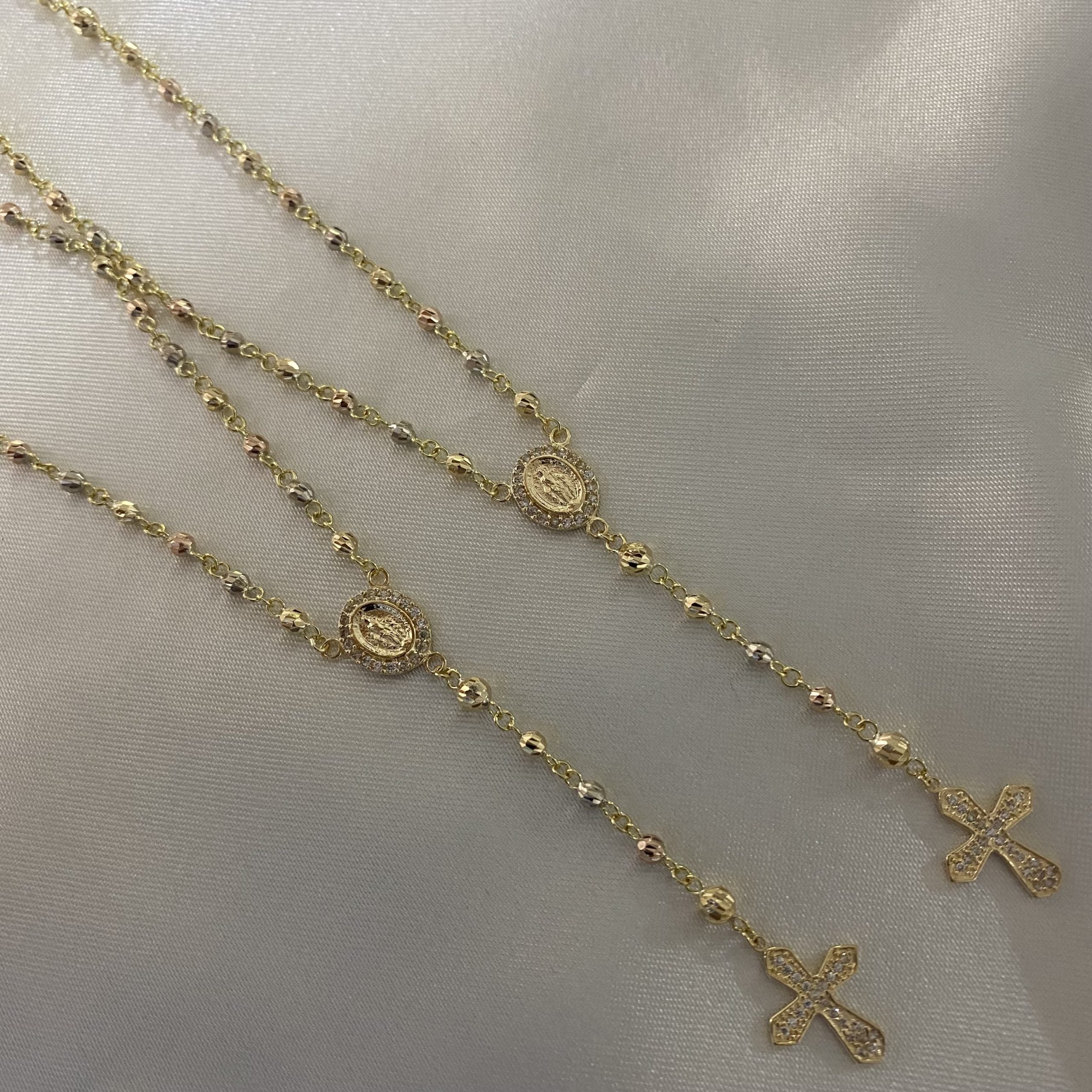 Rosario 10.25gr/45cm 2-3m Diamantado Tres Oros