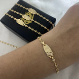 Pulso Gc Bebe 1.75gr/15cm Placa Virgen Oro Amarillo