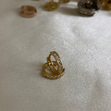 Candongas 1.4gr/1.1cm Oro Amarillo Circones Blancos
