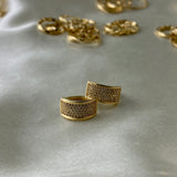 Candongas 4.8gr/1.5cm Circones Blancos Oro Amarillo
