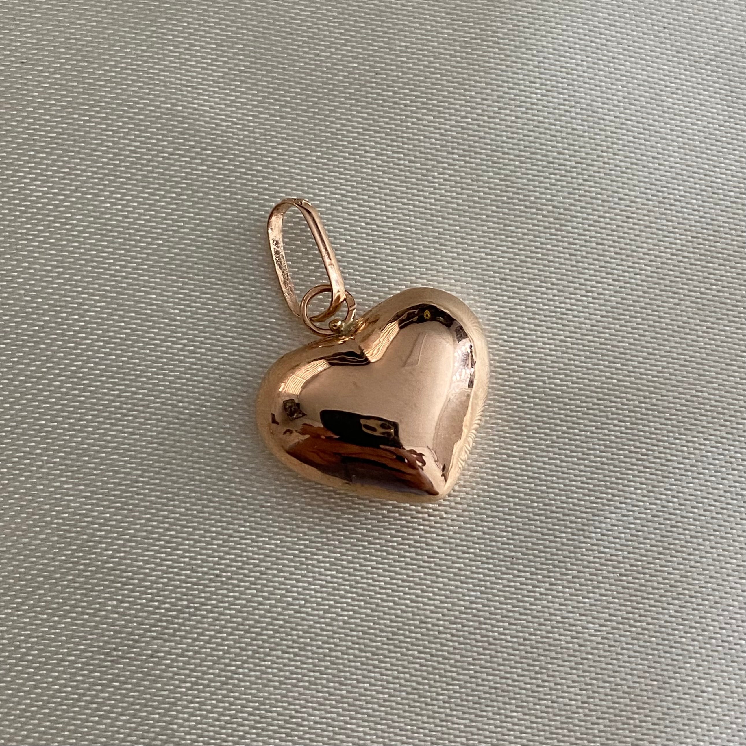 Dije Corazon 1.1gr/2.2cm Liso Oro Rosa