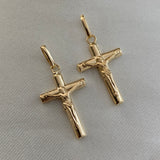 Dije Cruz 0.95gr/3cm Cristo Oro Amarillo