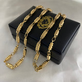 Cadena Rustica 22.1gr/60cm Cilindros Oro Amarillo