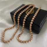 Cadena Militar Luna 37.4gr/65cm Diamantada Oro Rosa