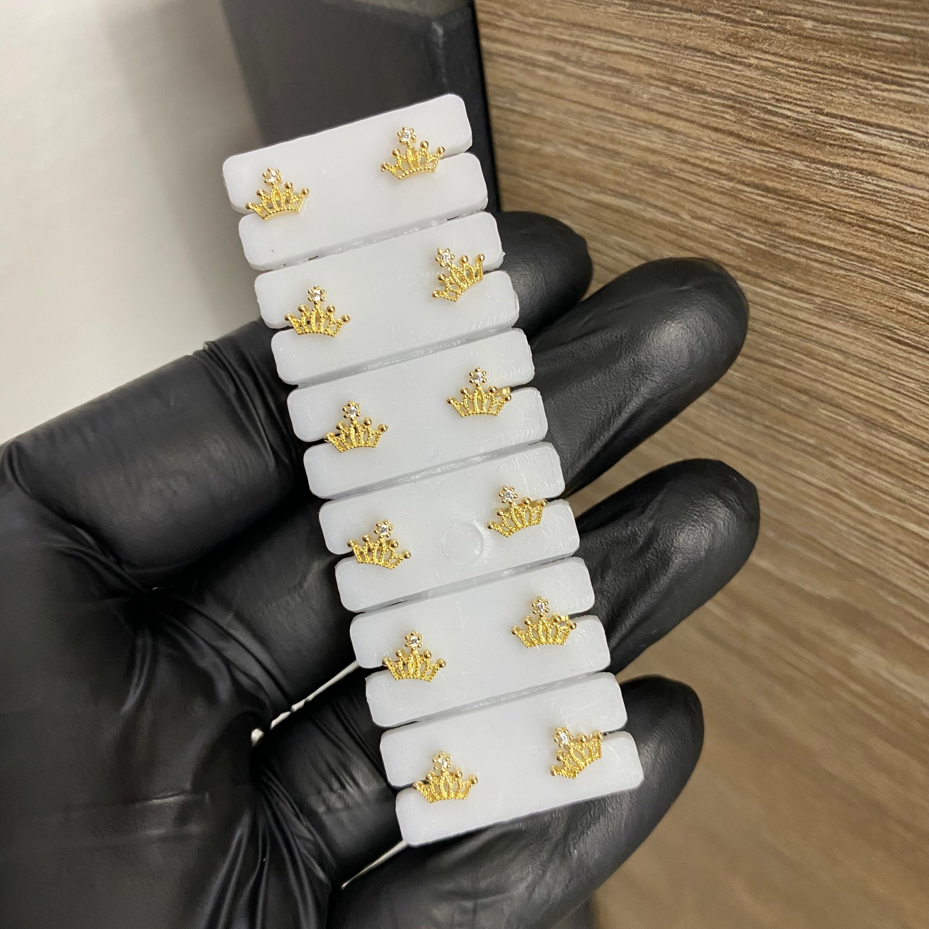 Topos Corona 0,55gr Circon Blanco Oro Amarillo