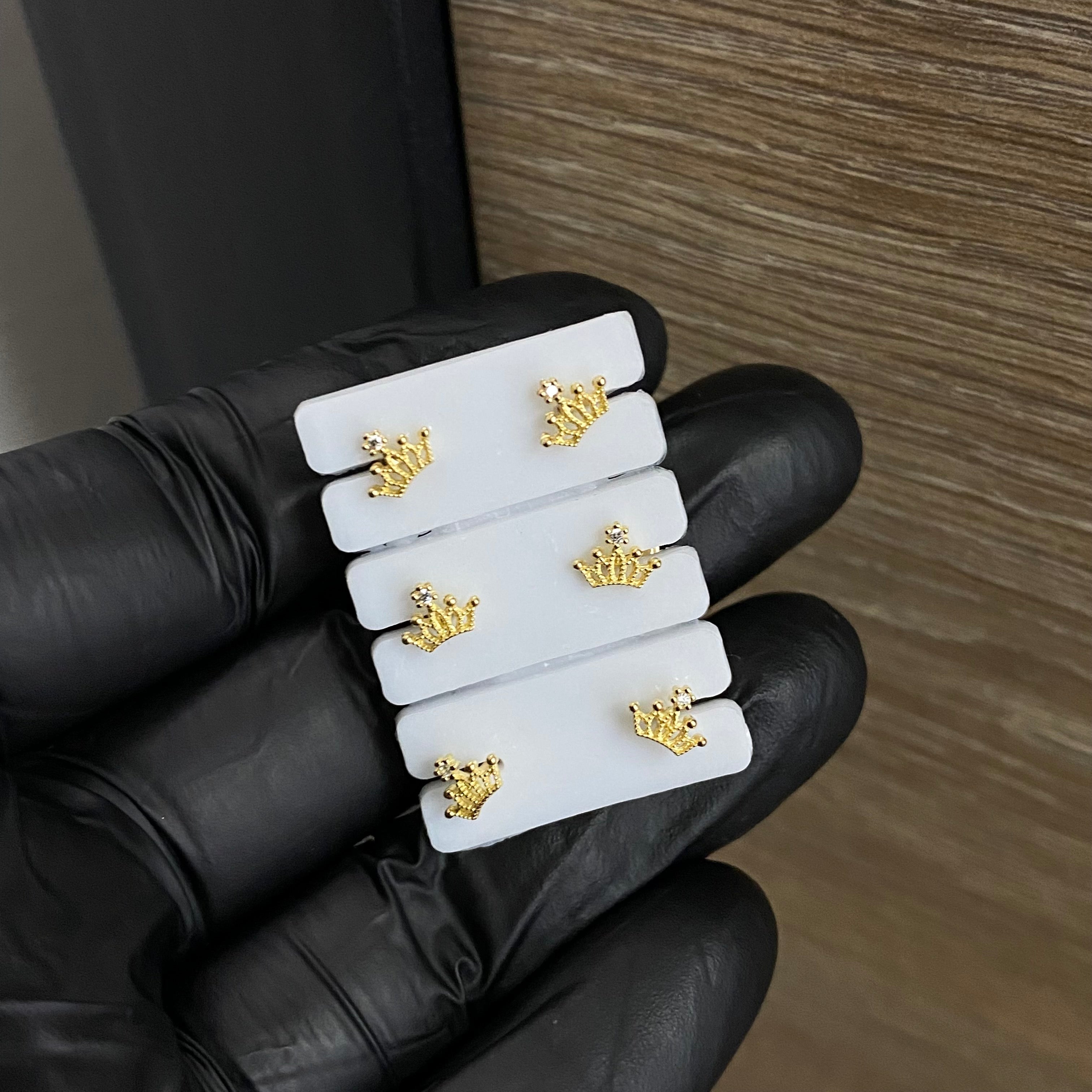 Topos Corona 0,55gr Circon Blanco Oro Amarillo