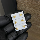 Topos Corona 0,55gr Circon Blanco Oro Amarillo