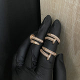 Anillo CT Clavo 4.55gr / T8 Oro Rosa Circones Blancos
