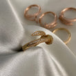 Anillo CT Clavo T6 1/2 - 4.05gr Oro Amarillo Circones Blancos