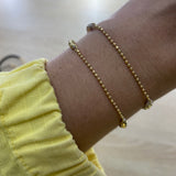 Pulsera Mini Militar 0.5gr Tejida Hilo Beige