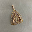Dije Virgen Del Carmen 4.55gr Dos Oros Circones Blancos