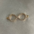 Herraje Infinito 1.3gr Circon Blanco Oro Amarillo