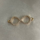 Herraje Infinito 1.3gr Circon Blanco Oro Amarillo