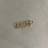 Herraje Dios 1.3gr Oro Amarillo Circones Blancos