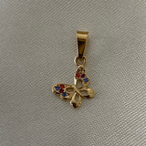 Dije Mariposa 0.6gr Oro Amarillo Circones Colores