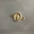 Herraje Virgen Milagrosa 0.6gr/1cm Oro Amarillo Circones Blancos