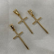 Dije Cruz 0.85gr/3cm Oro Amarillo Circon Blanco