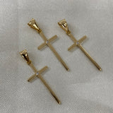 Dije Cruz 0.85gr/3cm Oro Amarillo Circon Blanco