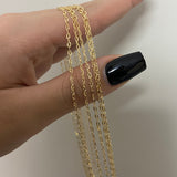 Cadena Aro Seguido 2,1gr/50cm Diamantado Oro Amarillo