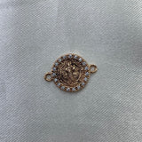 Herraje San Benito 1.85gr Oro Rosa Circones Blancos