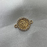 Herraje San Benito 1.85gr Oro Amarillo Circones Blancos