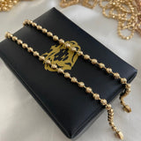 Pulso Militar 6.8gr/18cm Bolas 4mm Oro Amarillo Diamantado