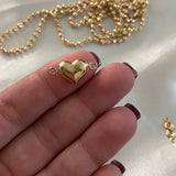 Herraje Corazon 0.6gr/1.3cm Soplado Oro Amarillo