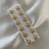 Topos Corona Real 1.25gr Circones Azules Oro Amarillo