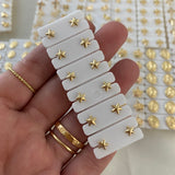 Topos Estrella Lisa 0.45gr Oro Amarillo