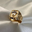 Anillo RX 3.9gr - T12 1/4 Circones Blancos Dos Oros Amarillo Blanco
