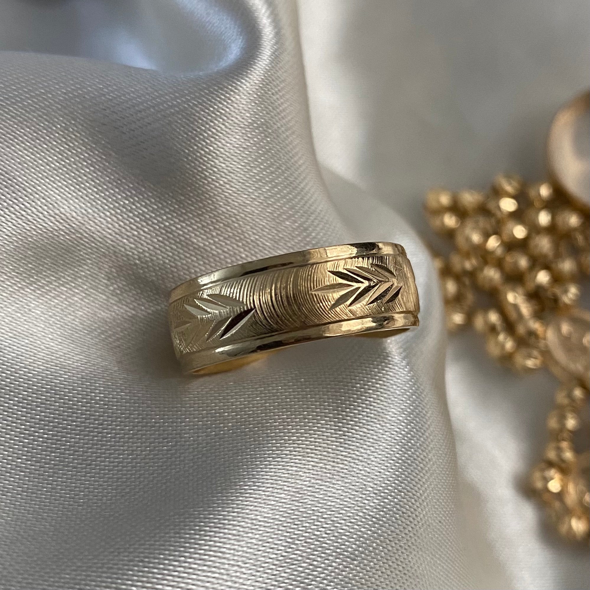 Anillo Argolla 8.35gr-T10 Diamantada Oro Amarillo