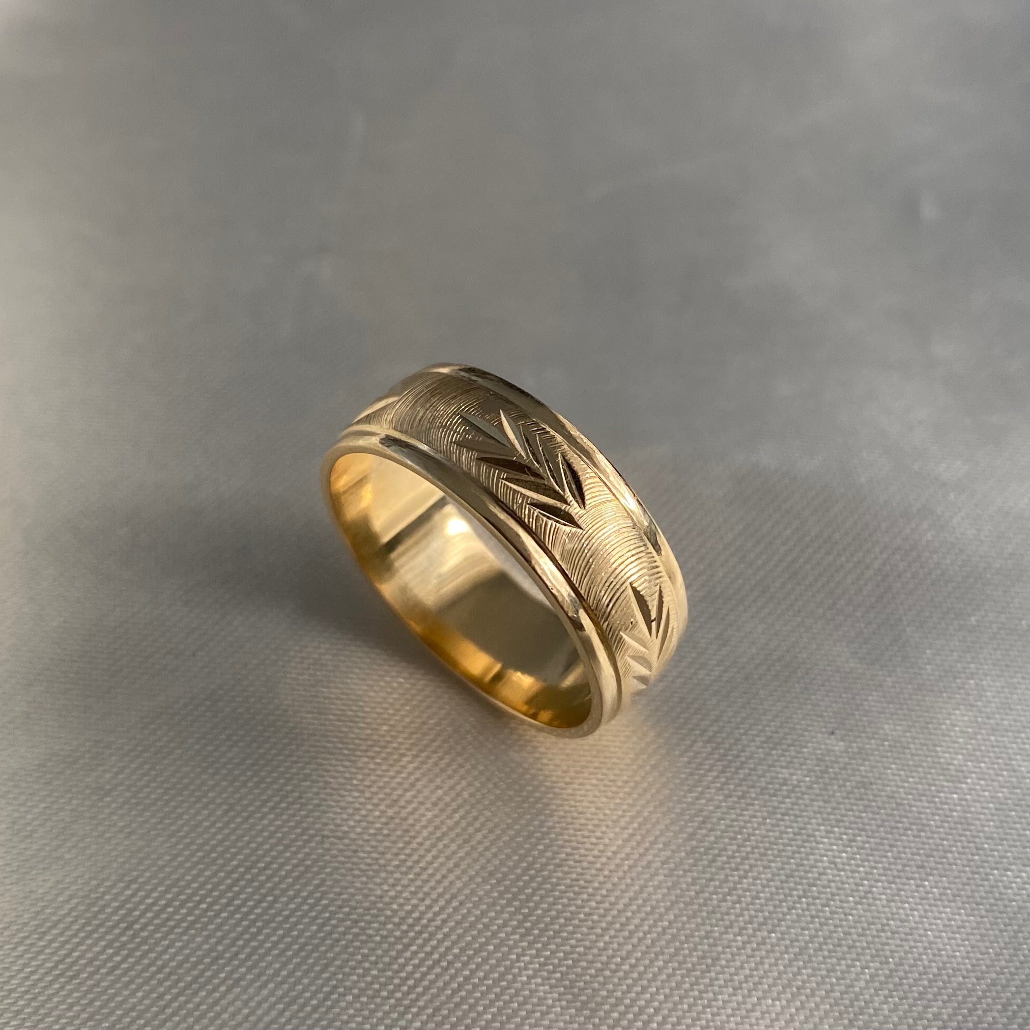Anillo Argolla 8.35gr-T10 Diamantada Oro Amarillo