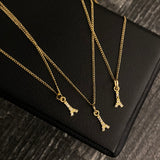 ¡¡OFERTA!! Set Cadena Mini Cubana 0.9gr/45cm + Dije Torre Eiffel 0.3gr