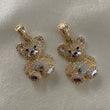 Dije Oso 4.95gr/3cm Circones Blancos Oro Amarillo