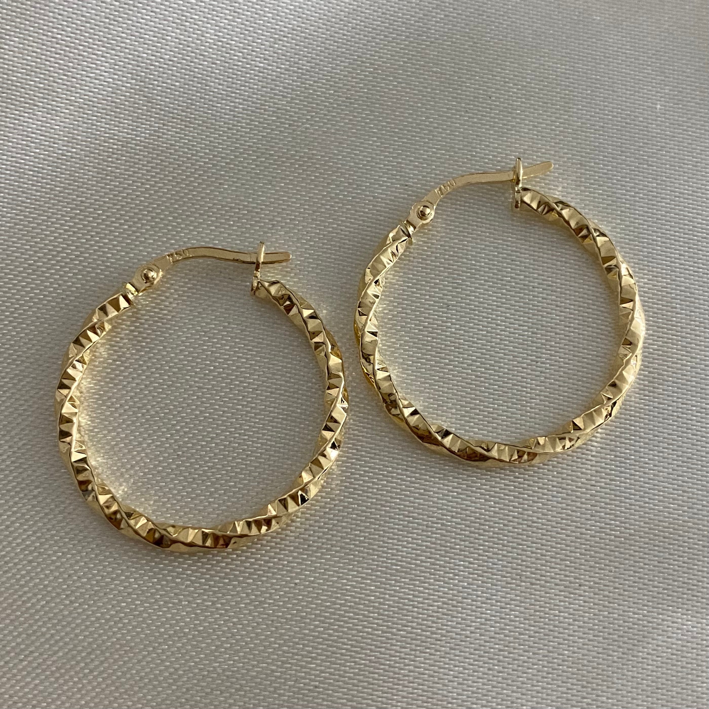 Candongas 1.55gr/2.5cm Diamantadas Oro Amarillo