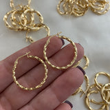 Candongas 1.55gr/2.5cm Diamantadas Oro Amarillo