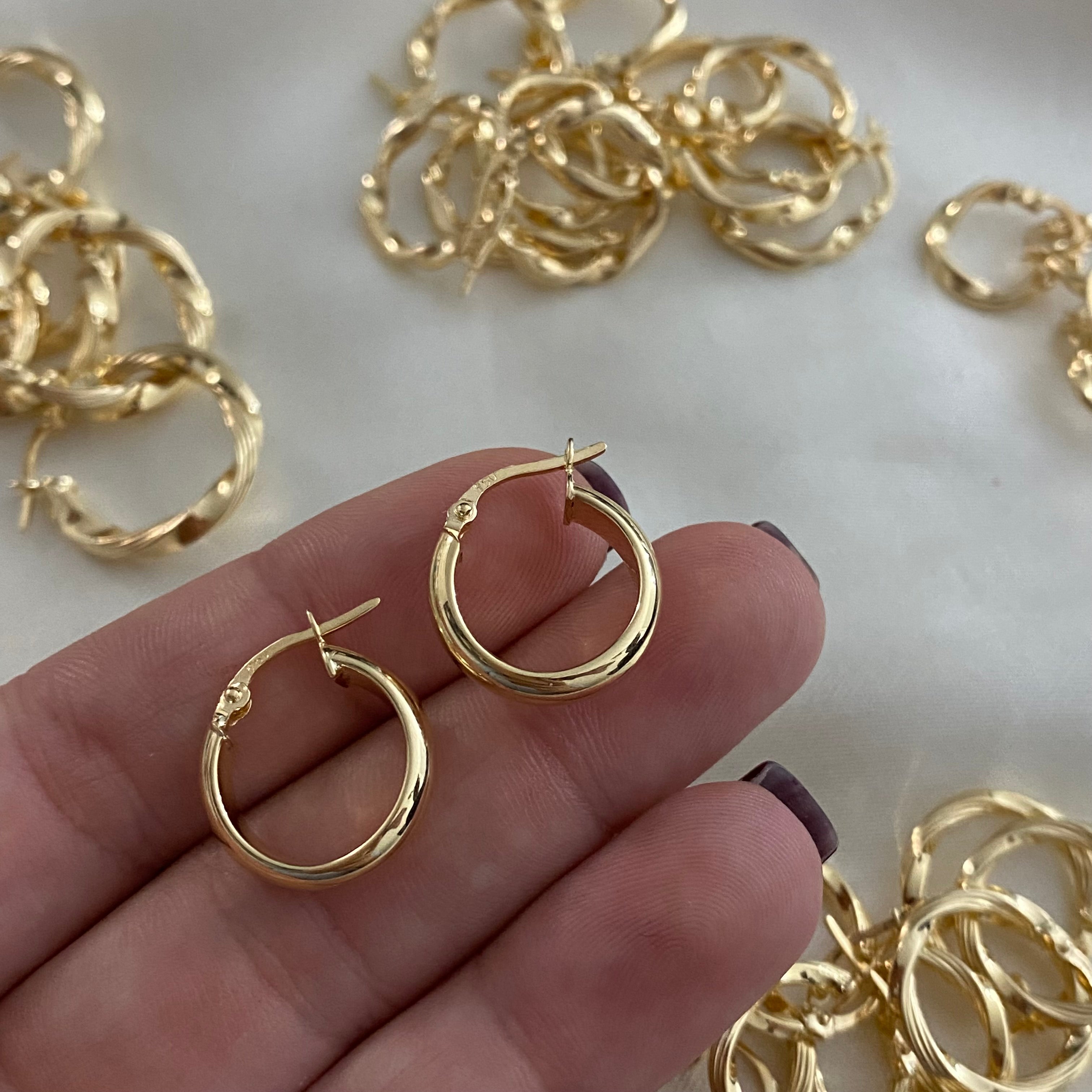 Candongas 2.05gr/1.7cm Lisas Oro Amarillo
