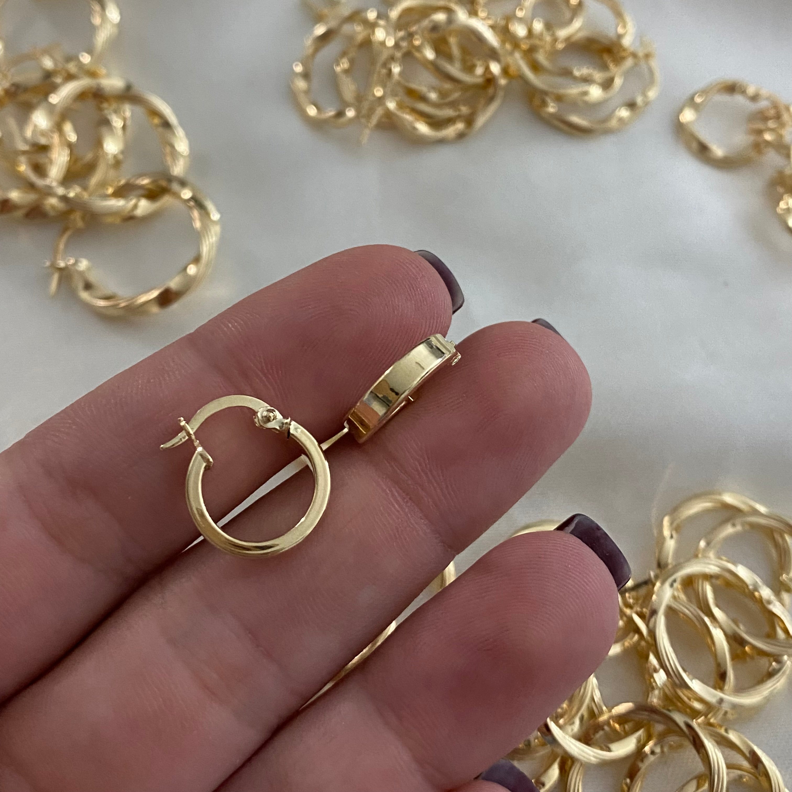 Candongas 1.3gr/1.5cm Lisas Oro Amarillo