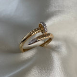 Anillo Clavo CT 3.05gr-T6 Dos Oros Blanco Amarillo