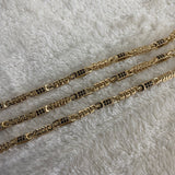 Cadena Rustica VS 31.6gr/60cm Oro Amarillo Circones Negros